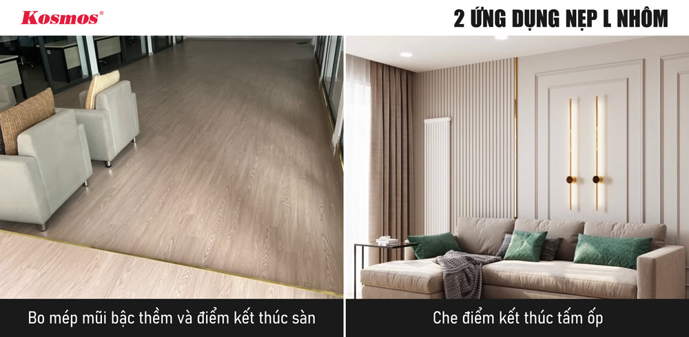 Các ứng dụng nẹp L nhôm