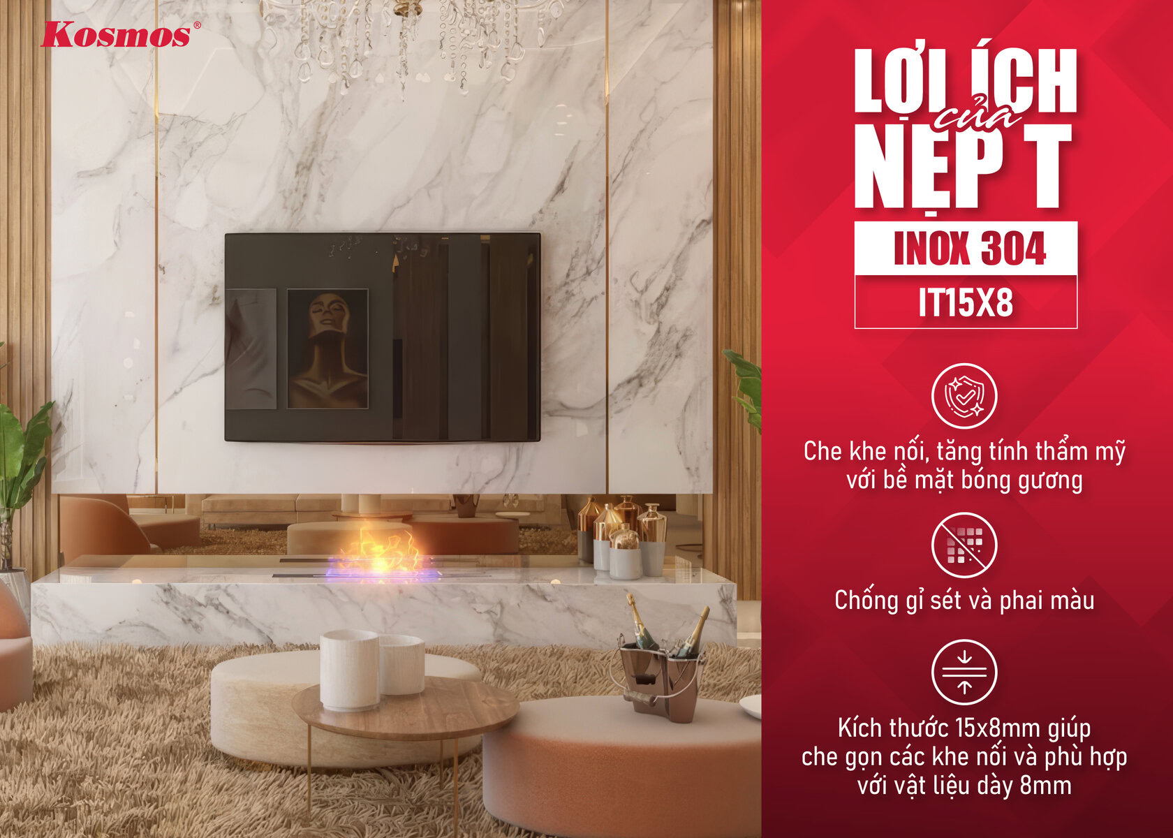Lợi ích nẹp T inox mã IT15X8