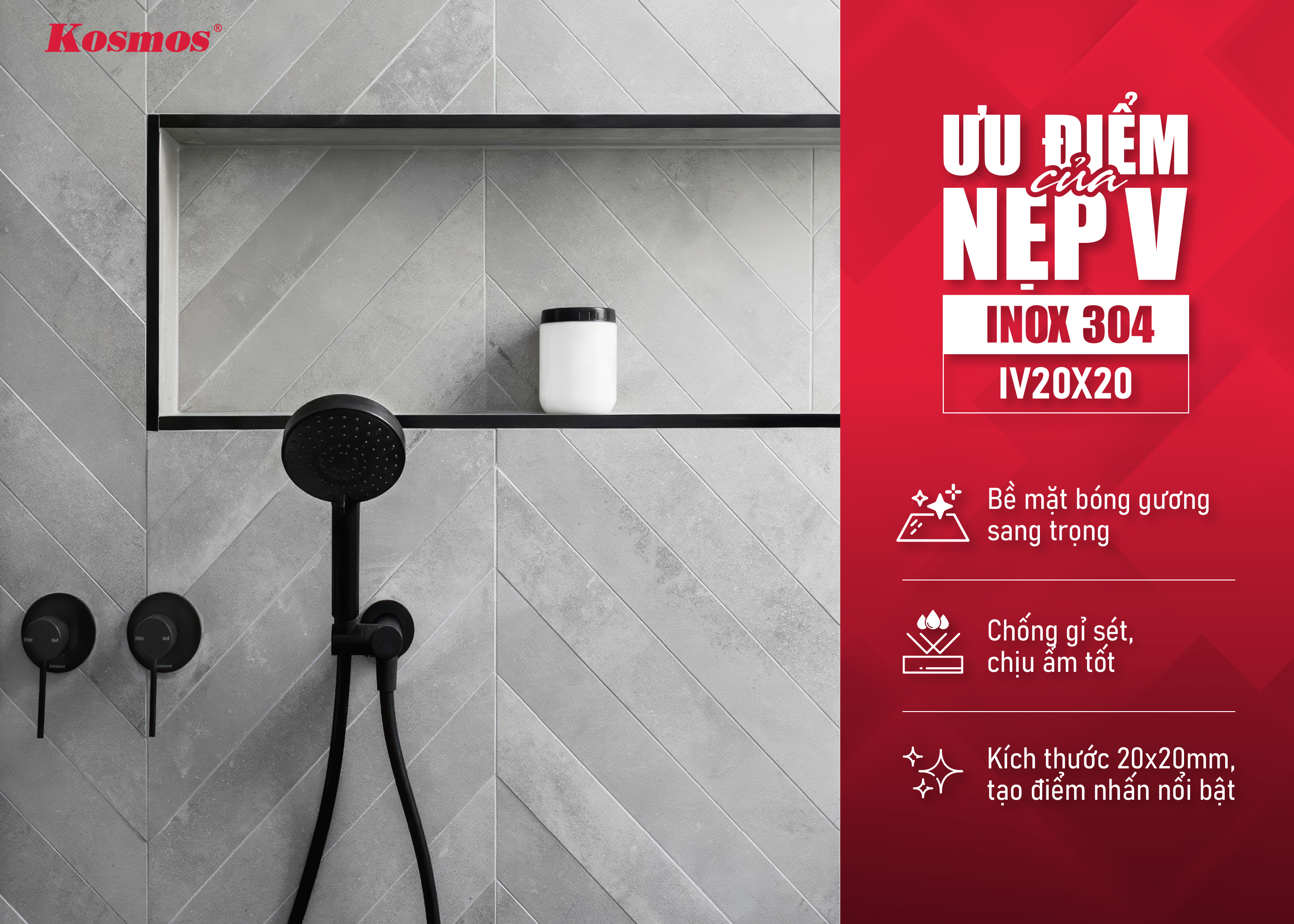 Ventajas de la tira en forma de V de acero inoxidable código IV20X20 Ventajas de la tira en forma de V de acero inoxidable código IV20X20