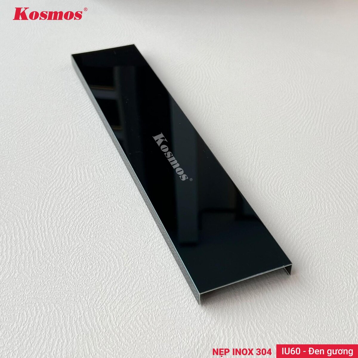 IU60-DG là nẹp U60 inox 304 màu đen gương tạo điểm nhấn hiện đại 