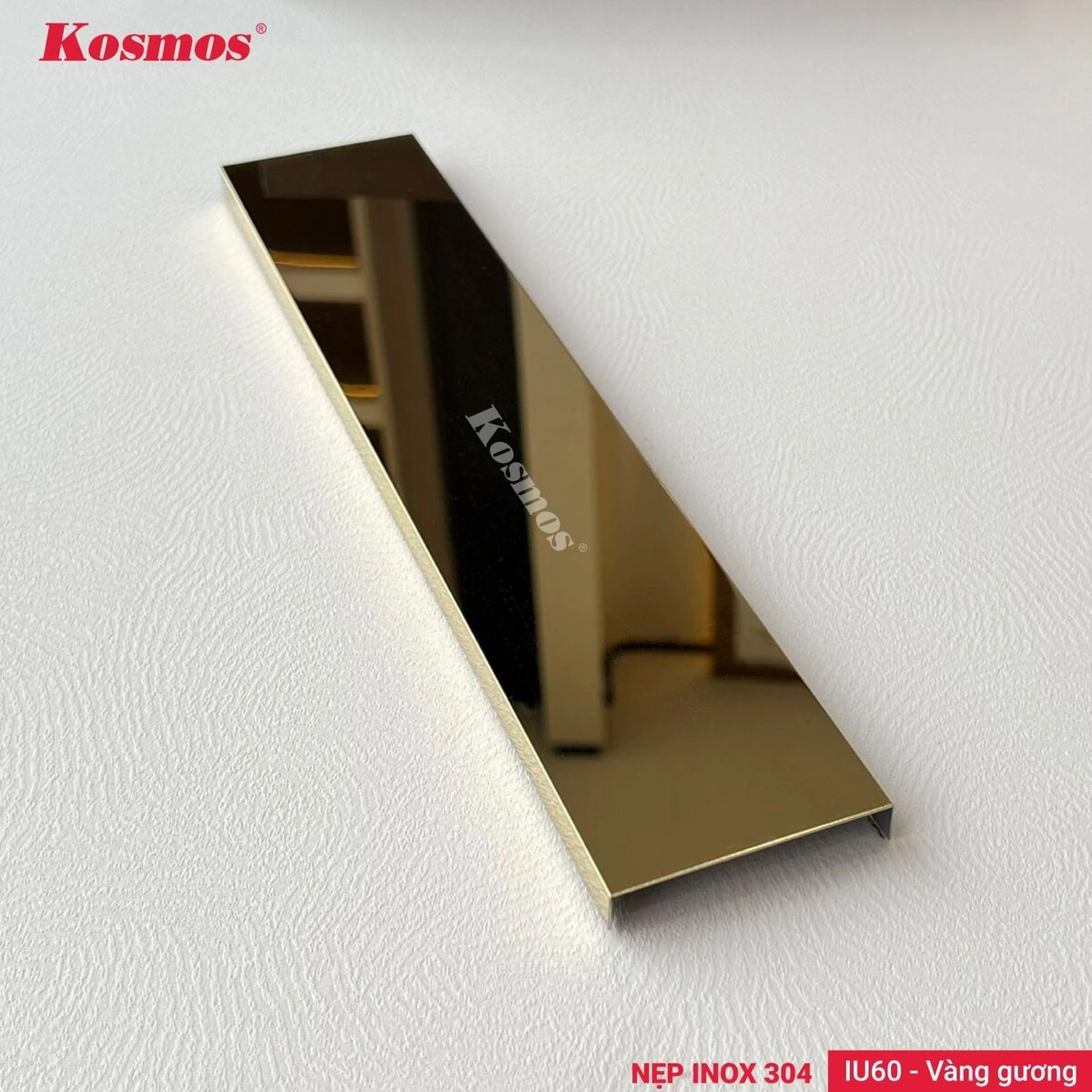 IU60-VG là nẹp U60 inox 304 màu vàng gương tạo điểm nhấn sang trọng IU60-VG là nẹp U60 inox 304 màu vàng gương tạo điểm nhấn sang trọng