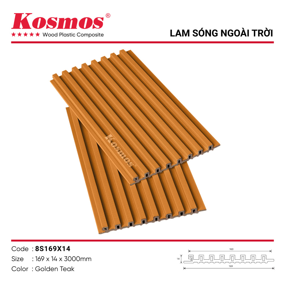Lam 8 sóng ASA 8S169X14 Golden Teak