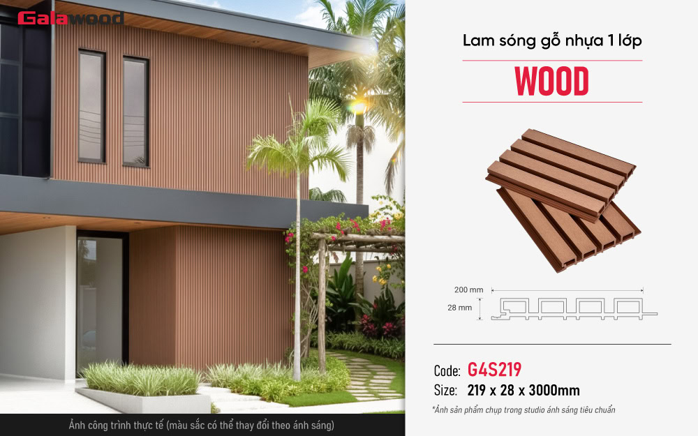 Hình ứng dụng lam sóng gỗ nhựa Galawood G4S219 Wood Hình ứng dụng lam sóng gỗ nhựa Galawood G4S219 Wood