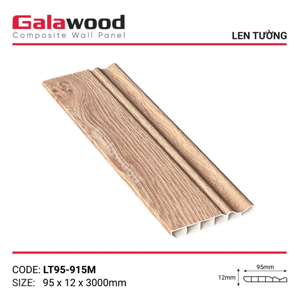 Len chân tường họa tiết vàng sồi LT95-915M Len chân tường họa tiết vàng sồi LT95-915M 