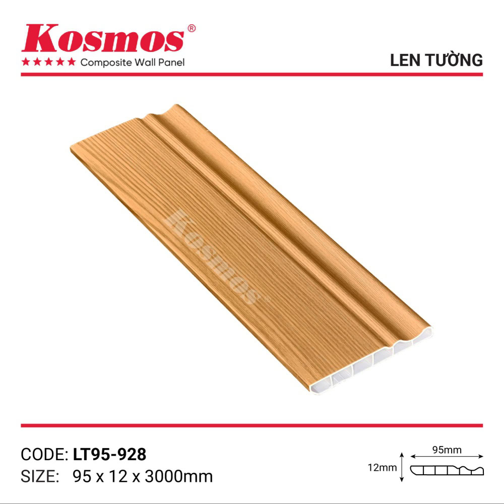 Len tường LT95-928 vàng vân gỗ đậm