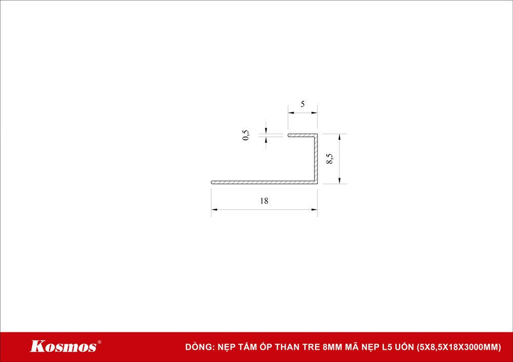 L5 BENDING bamboo charcoal panel end strip section