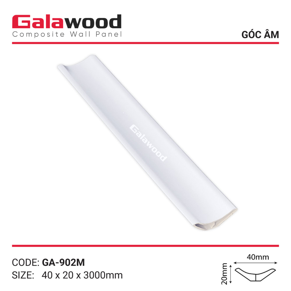 Nẹp góc âm vân vải trắng GA-902M