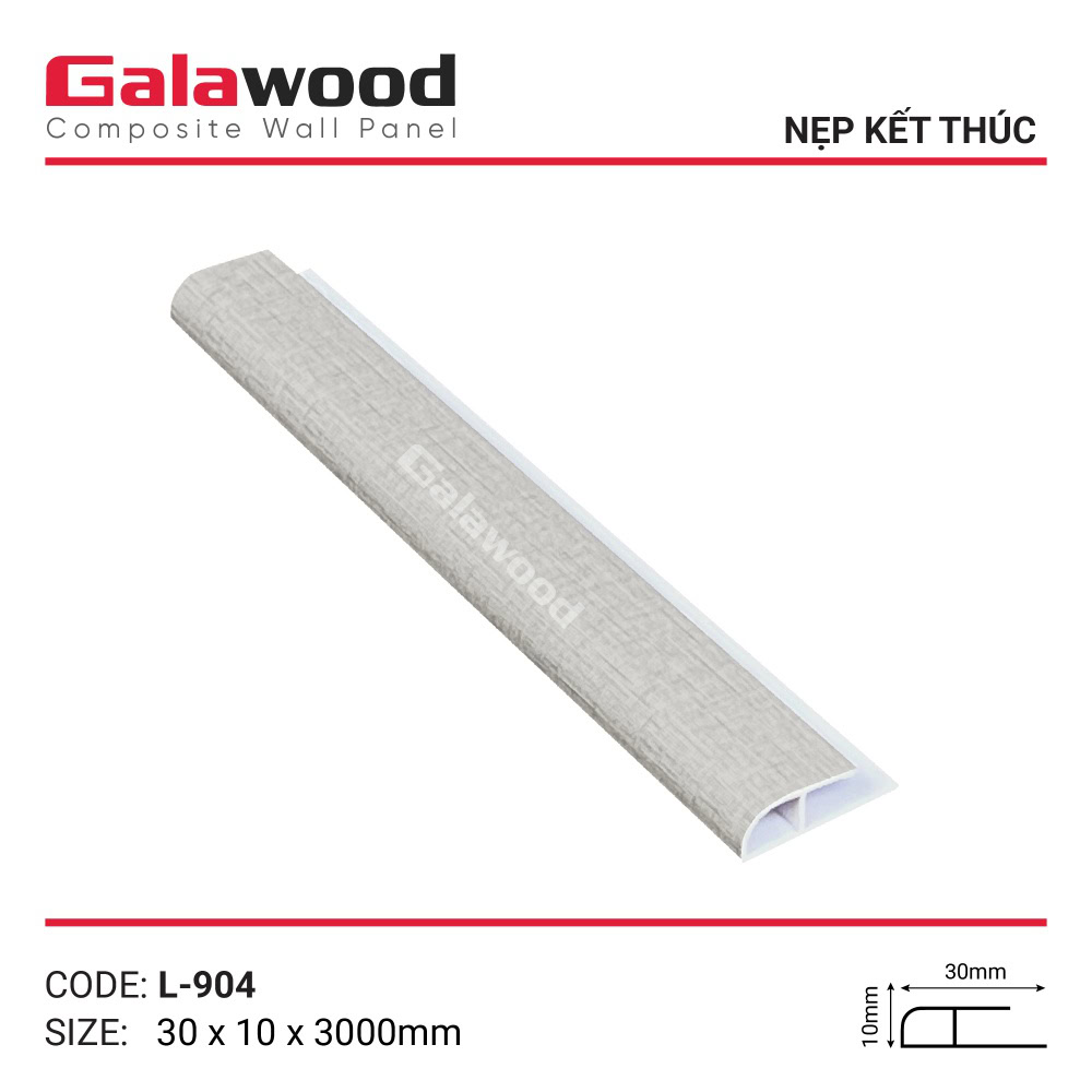 Nẹp kết thúc Galawood L-904 họa tiết vân vải xám
