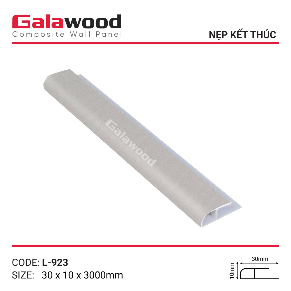Nẹp kết thúc Galawood L-923 vân vải xám nhạt