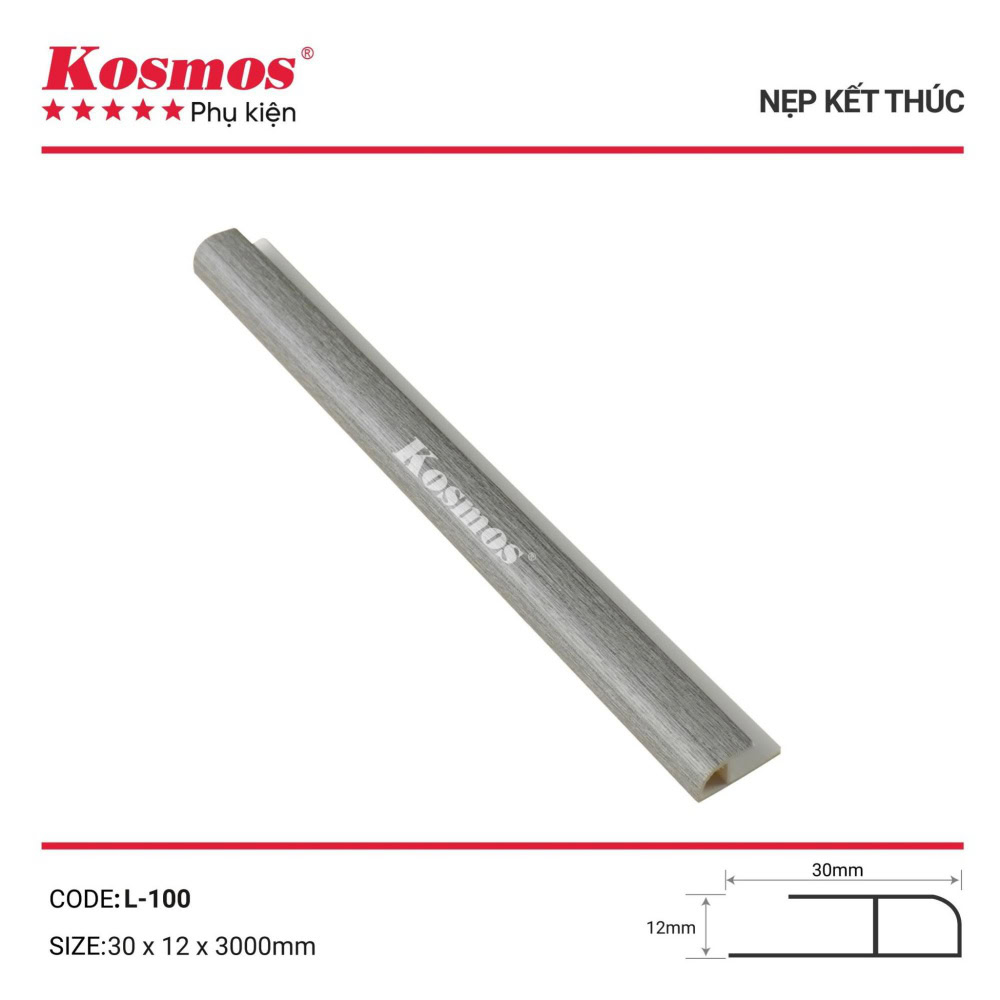 L-100 gray straight stripe end plate