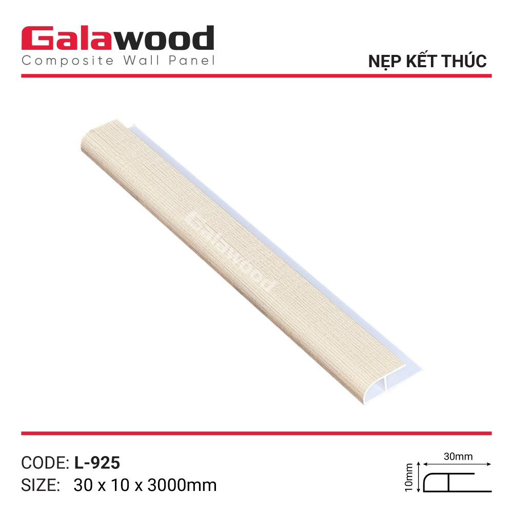 Nẹp kết thúc vân vải vàng kem Galawood mã L-925 