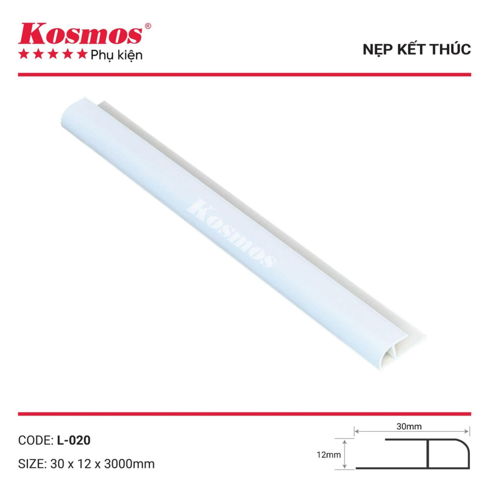 L-020 white plastic end trim 