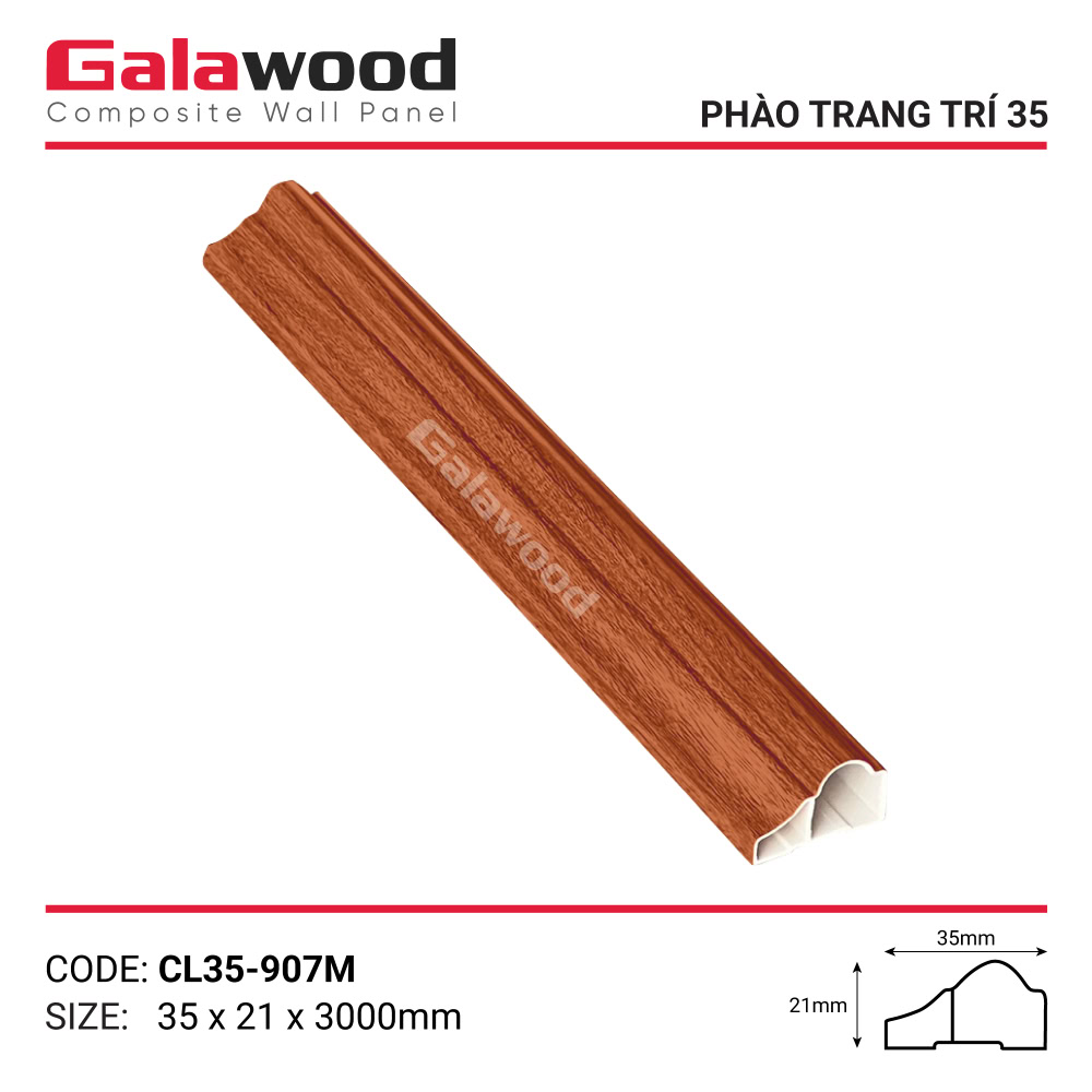 Phào chỉ lệch CL35-907M màu đỏ cam trang trí nội thất Phào chỉ lệch CL35-907M màu đỏ cam trang trí nội thất