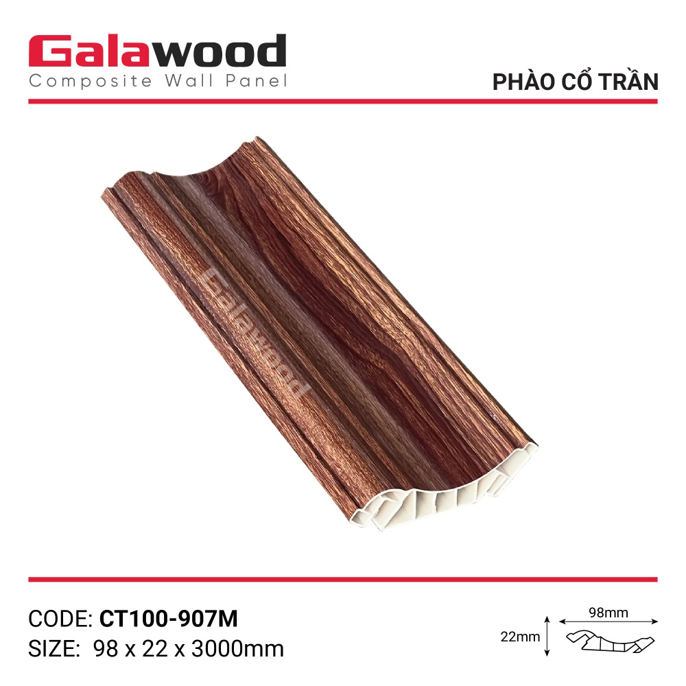 Moldura de techo rojo anaranjado, código CT100-907M 