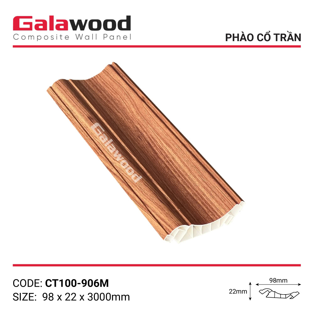 Phào cổ trần màu vàng cam mã CT100-906M Phào cổ trần màu vàng cam mã CT100-906M