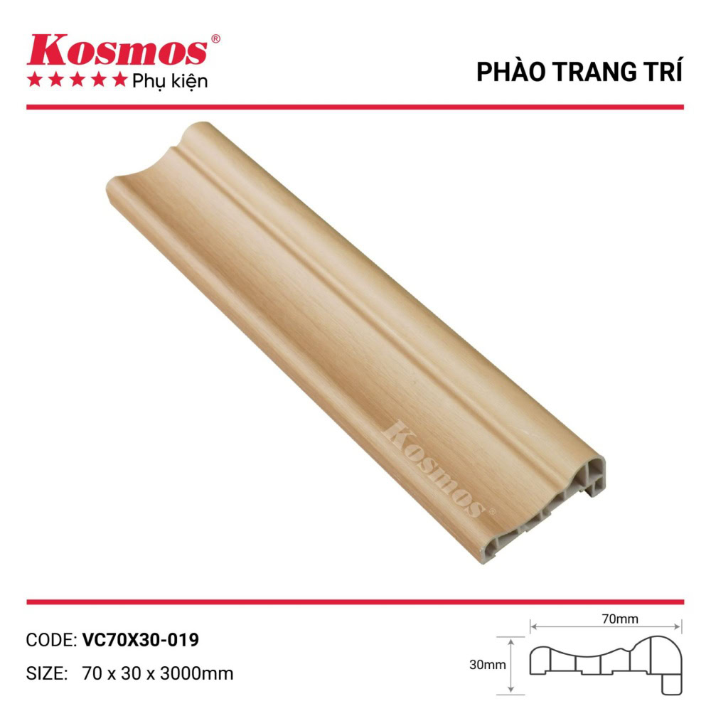 Moldura de puerta color roble claro dorado VC70x30-019