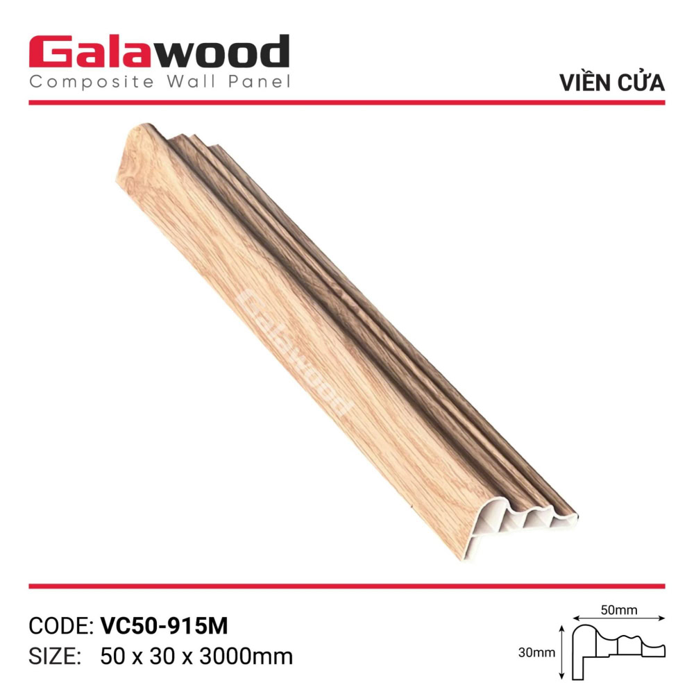 Phào viền cửa VC50-915M màu vàng sồi
