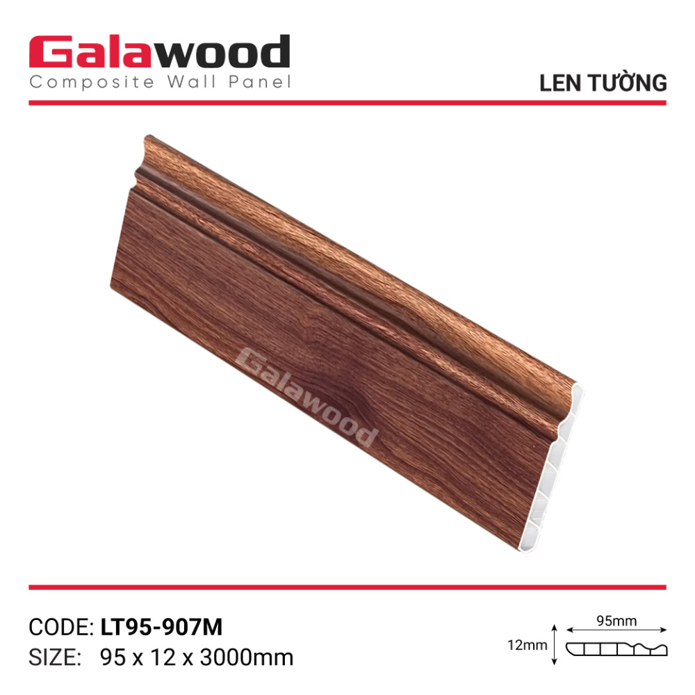 Phụ kiện len chân tường LT95-907M màu đỏ cam