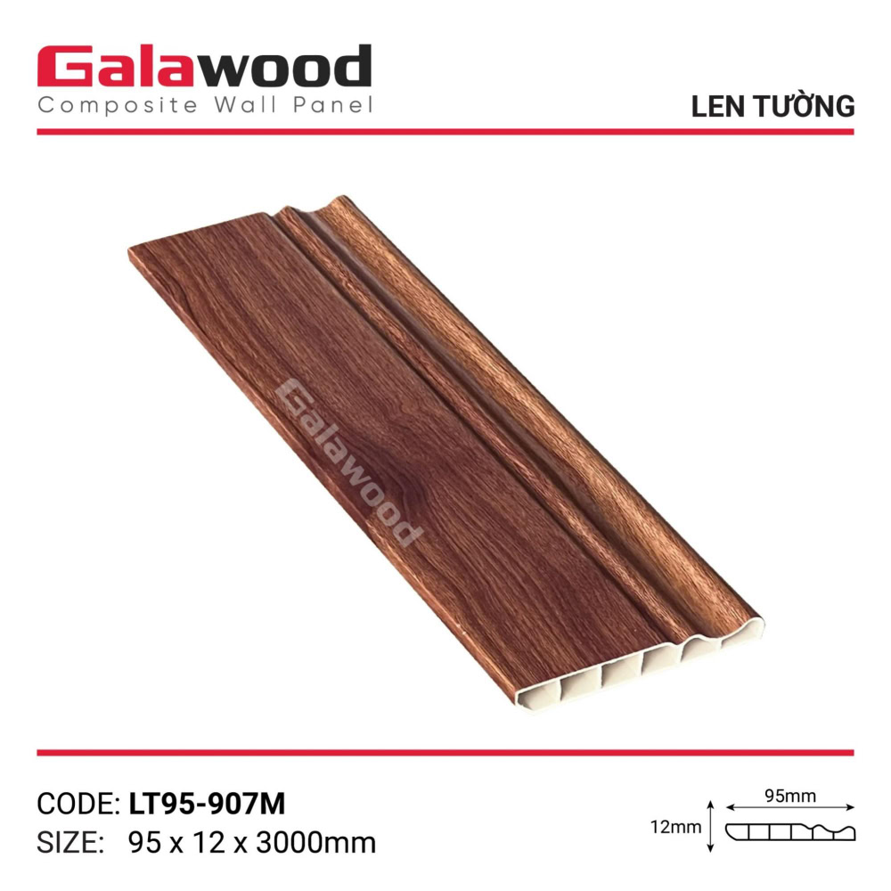 Phụ kiện len chân tường LT95-907M màu đỏ cam
