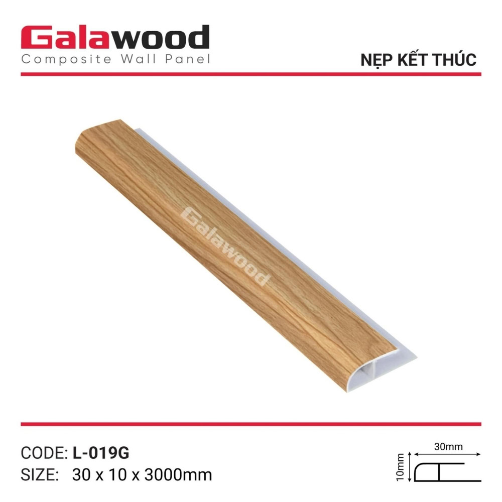 Phụ kiện nẹp kết thúc L-019G vàng sồi nhạt
