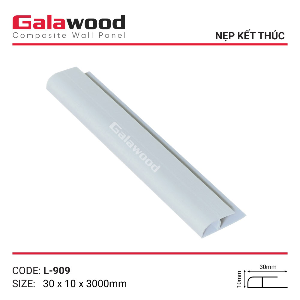 Phụ kiện nẹp kết thúc L-909 vân vải kem Galawood