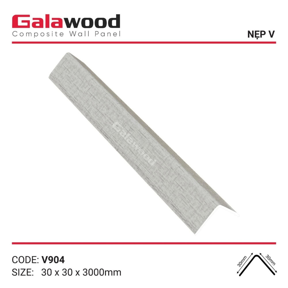 Phụ kiện nẹp V Galawood mã V-904 vân vải xám
