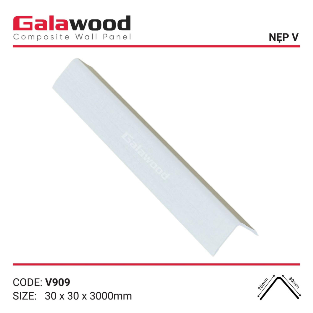 Phụ kiện nẹp V Galawood mã V-909 vân vải kem
