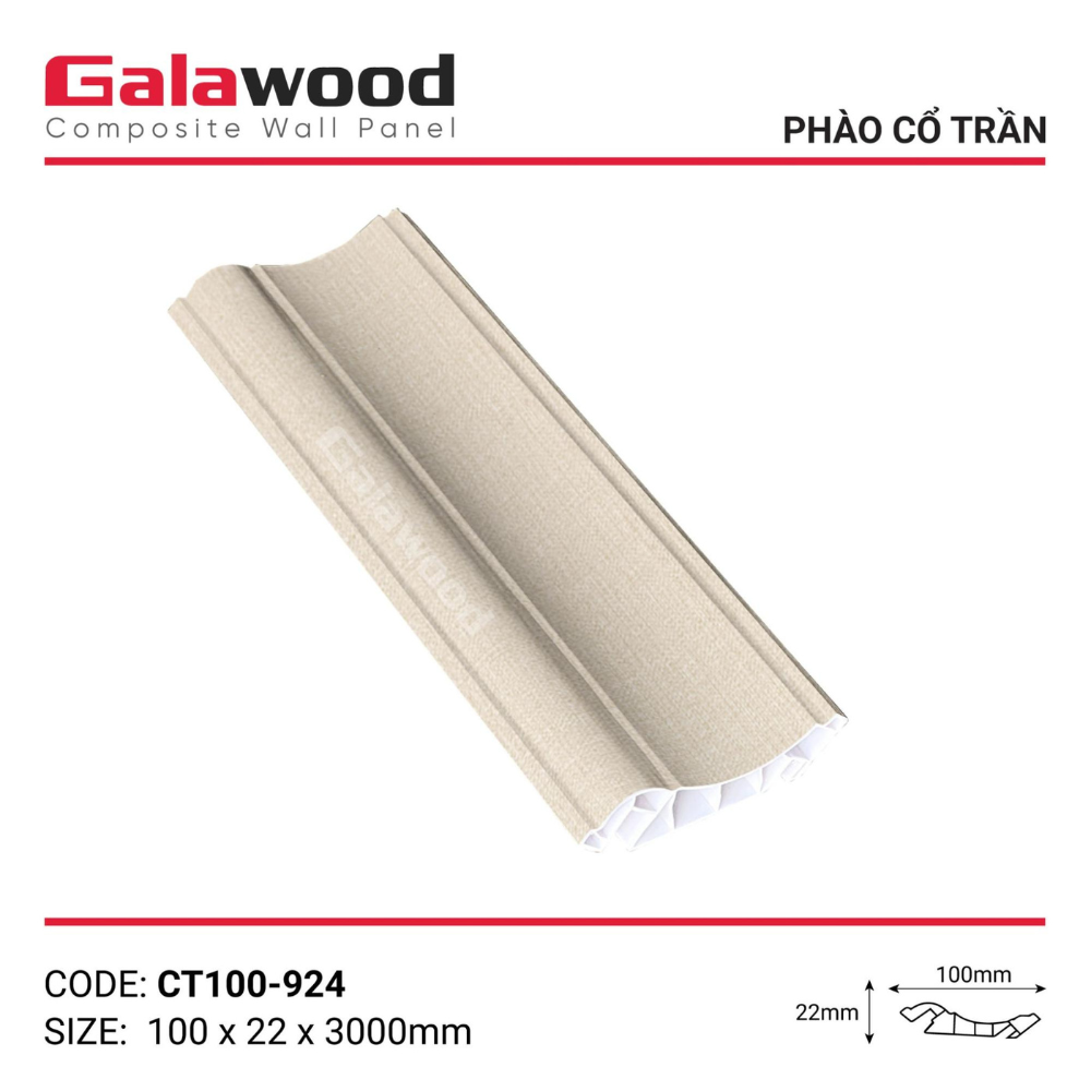 Phụ kiện phào cổ trần vân vải kem mã CT100-924