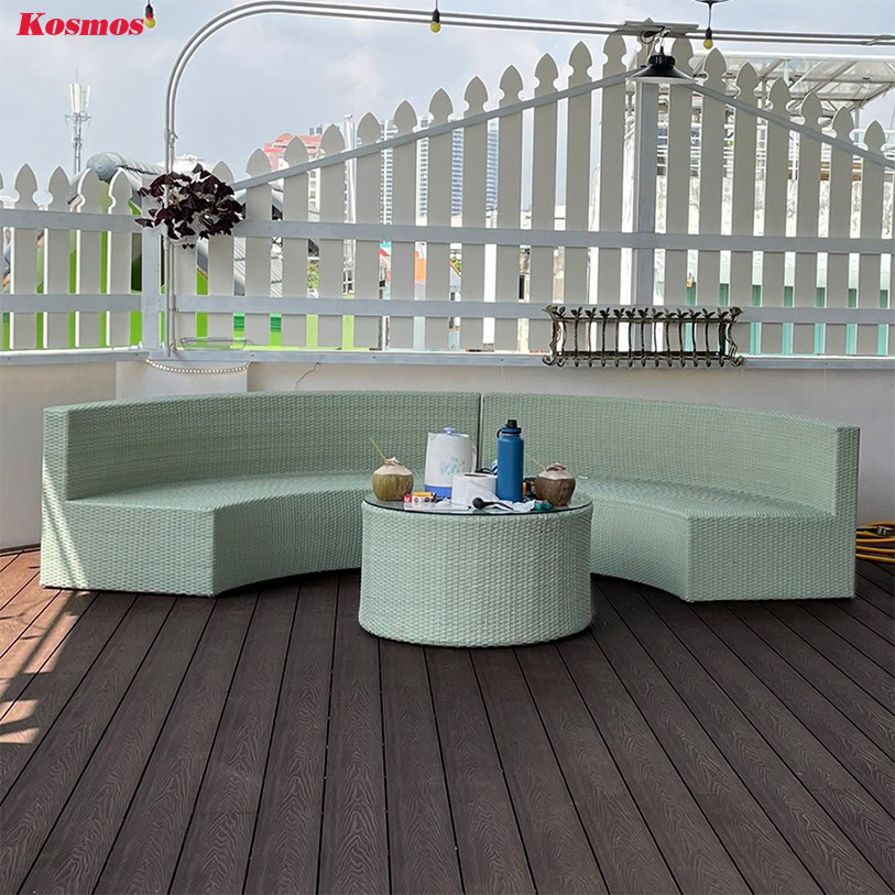 Sàn gỗ nhựa Kosmos K140T25X3M Coffee lát sàn sân thượng Sàn gỗ nhựa Kosmos K140T25X3M Coffee lát sàn sân thượng