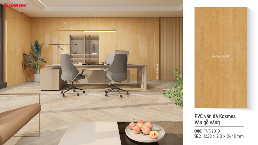 Hình ứng dụng tấm PVC vân đá Kosmos PVC2018 Hình ứng dụng tấm PVC vân đá Kosmos PVC2018