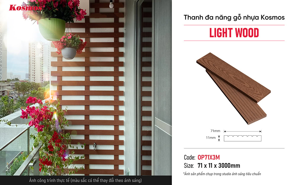 Hình ứng dụng thanh đa năng OP71X3M Light Wood Hình ứng dụng thanh đa năng OP71X3M Light Wood