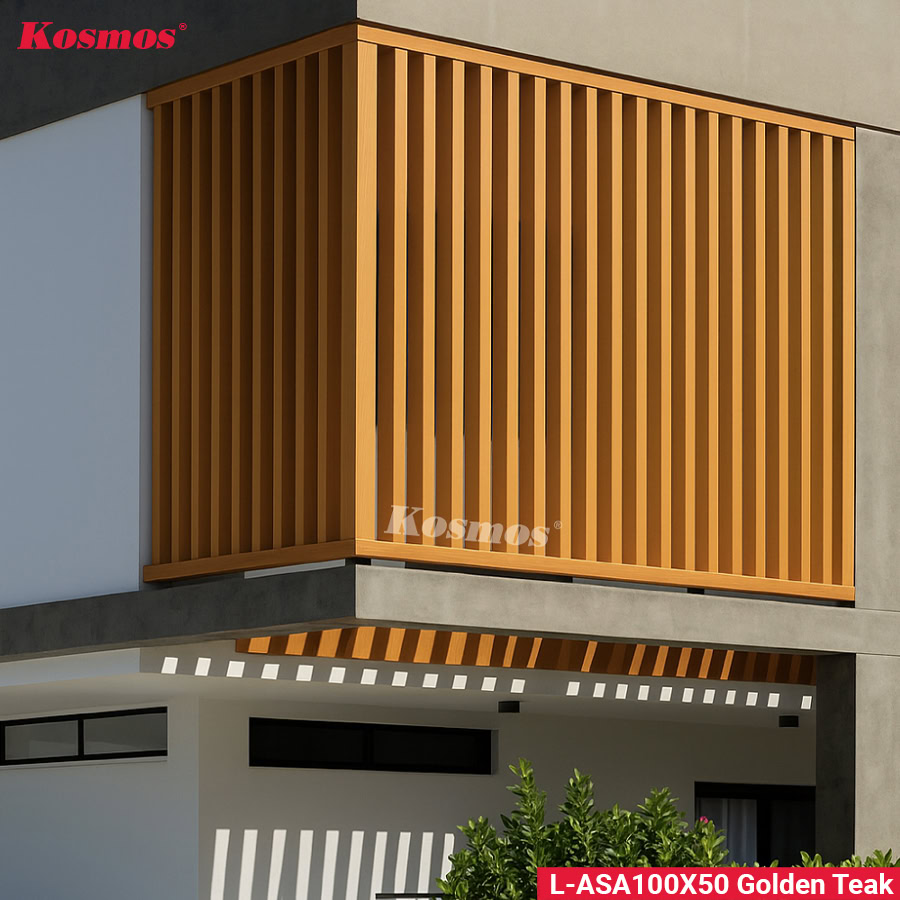 បន្ទះប្លាស្ទិកធ្វើពីឈើ ASA L-ASA100X50 Golden Teak គ្រាប់ធញ្ញជាតិ