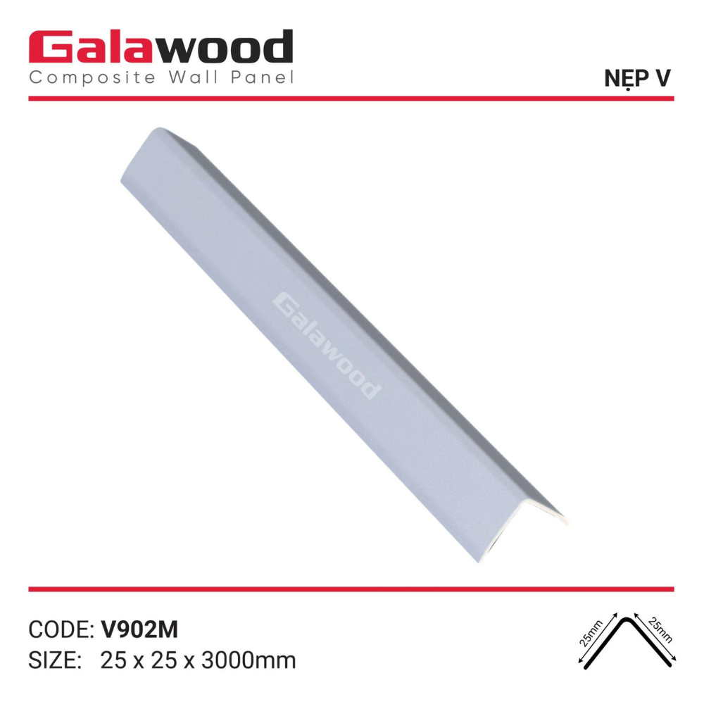 Thanh nẹp chữ V vân vải trắng mã V-902M