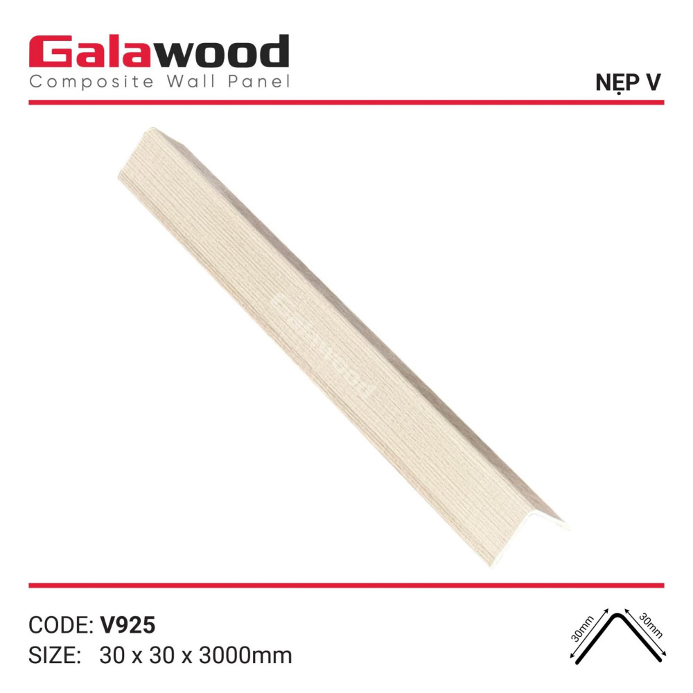 Thanh nẹp chữ V vân vải vàng kem mã V-925 