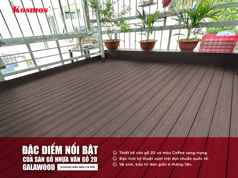 Ưu điểm của sàn gỗ nhựa vân gỗ 2D Galawood G140V25 Ưu điểm của sàn gỗ nhựa vân gỗ 2D Galawood G140V25