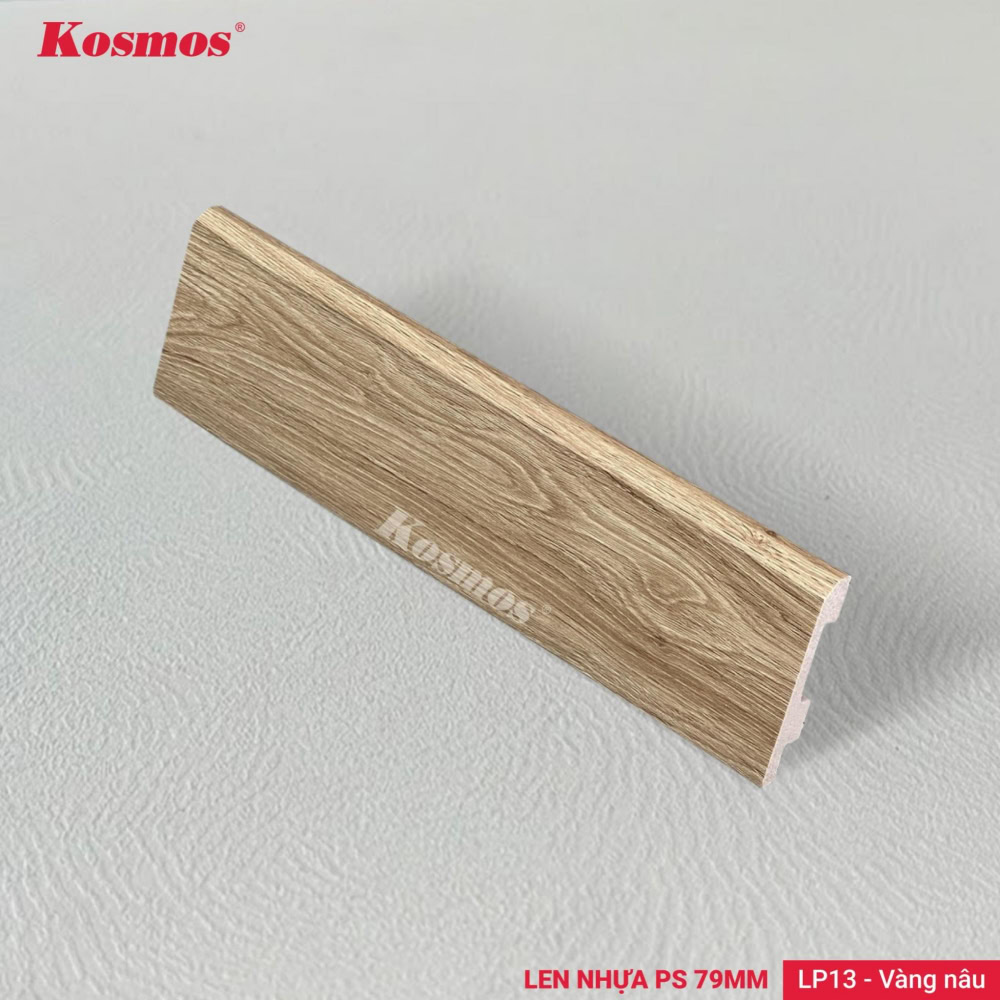 Len chân tường nhựa PS LP13 màu vàng nâu Len chân tường nhựa PS LP13 màu vàng nâu