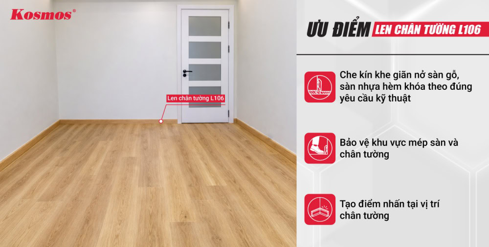 Advantages of 97mm skirting board code L106