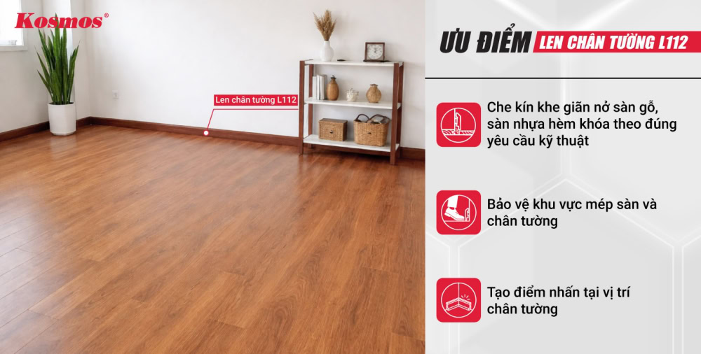 Advantages of 97mm skirting board code L112

