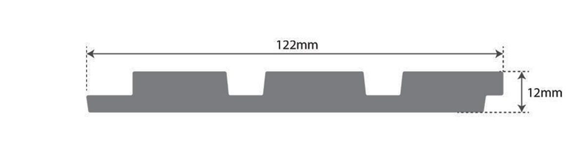 Mặt cắt lam 3 sóng nhựa PS Hàn Quốc - L03