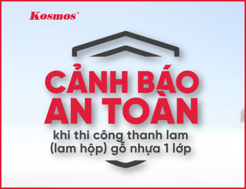 Cảnh báo an toàn cho thanh lam (lam hộp) gỗ nhựa 1 lớp