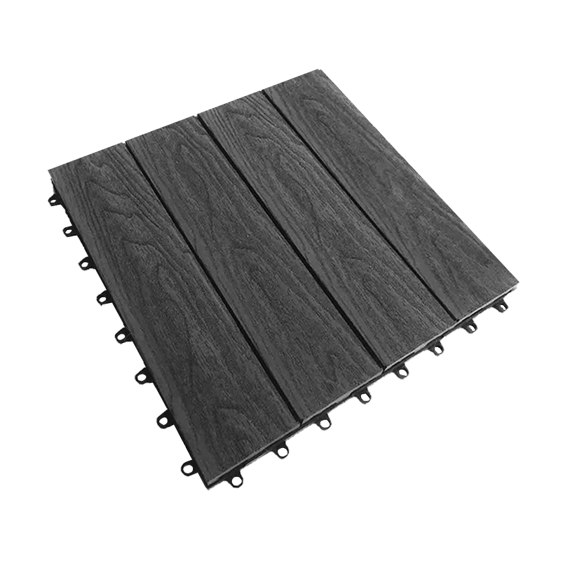 Vỉ gỗ nhựa ngoài trời - vân 3d - VI300X300 - 3D - dark grey