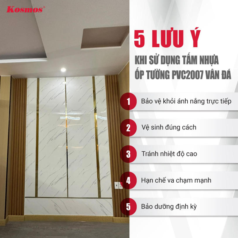 5 lưu ý khi sử dụng tấm nhựa ốp tường