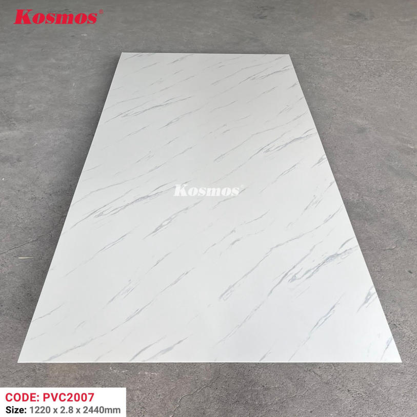 Tấm nhựa ốp tường Marble trắng vân chớp