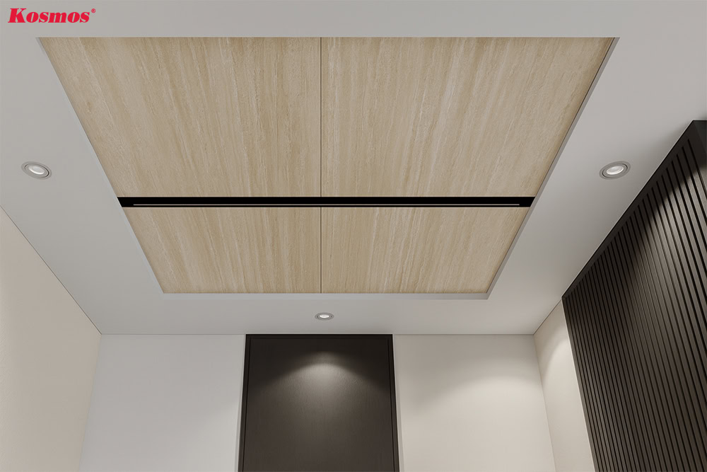 Trần nhựa giả đá Travertine