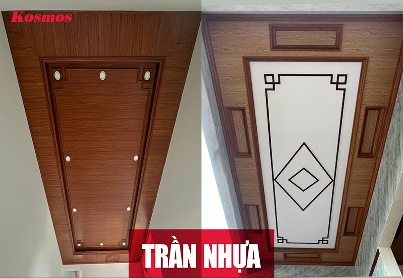 Trần nhựa vân gỗ