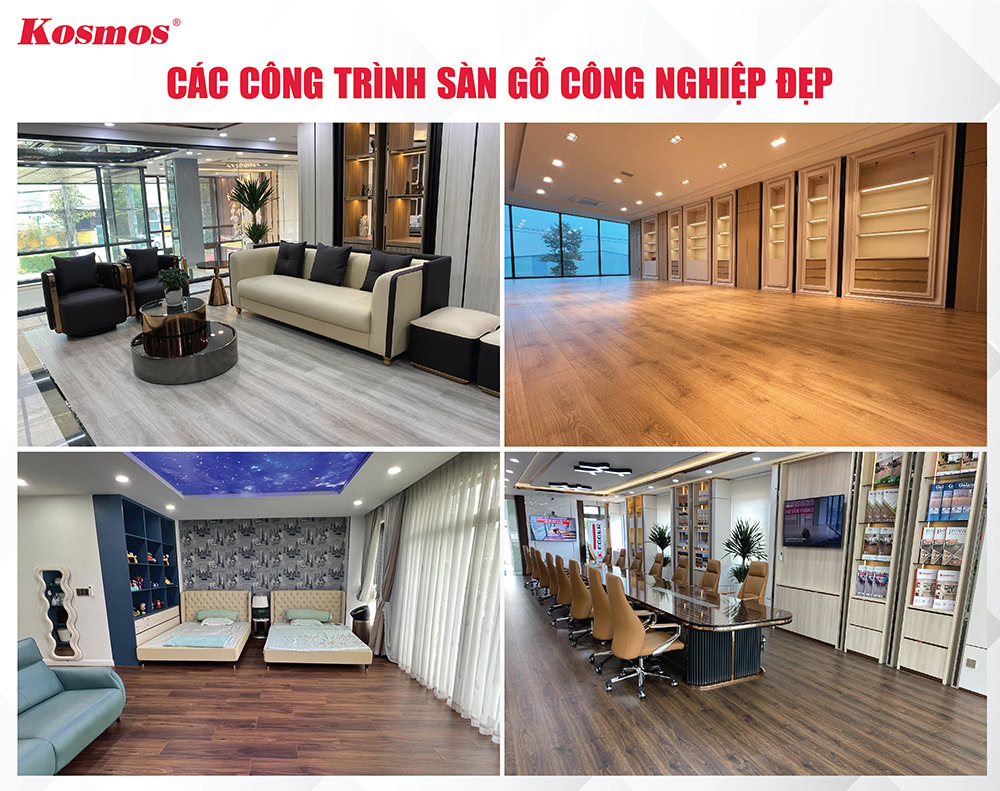 Các công trình sàn gỗ đẹp được hoàn thiện bởi Đại lý của Kosmos