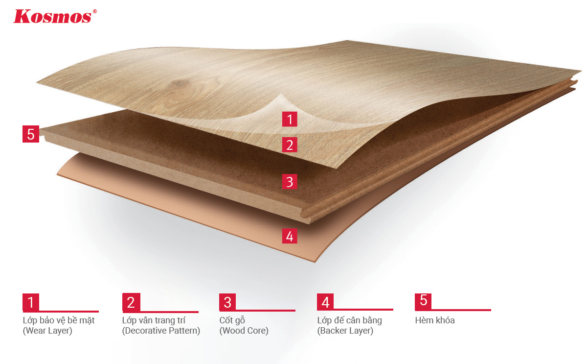 Cấu tạo sàn gỗ công nghiệp