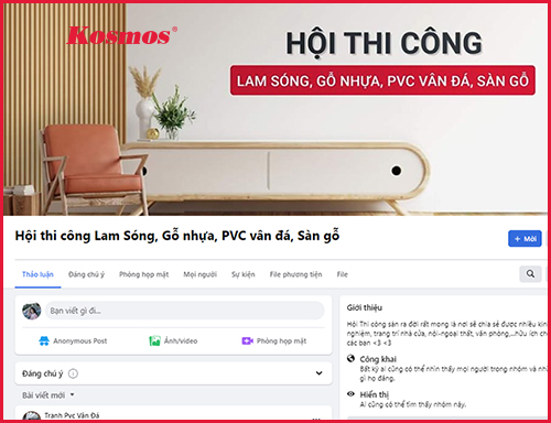 Nhóm - Group facebook cho ngành sàn gỗ tấm ốp