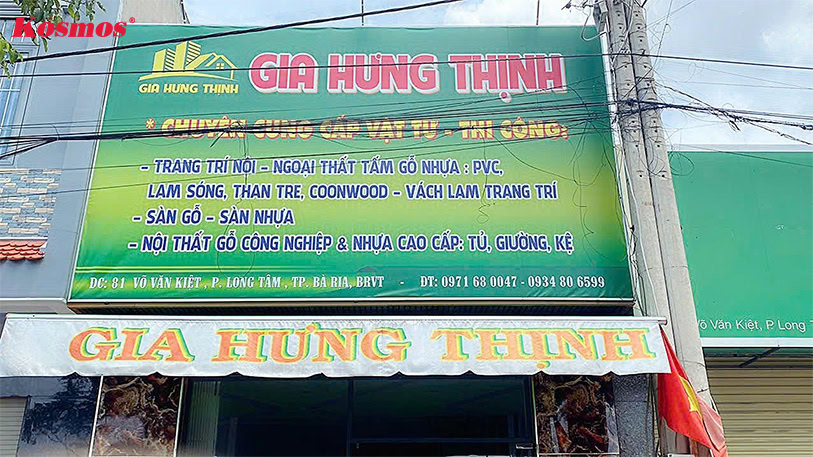 Bảng hiệu Gia Hưng Thịnh tại Bà Rịa