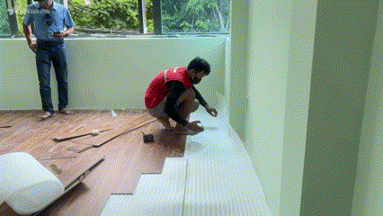 Cách thi công sàn nhựa giả gỗ hèm khóa